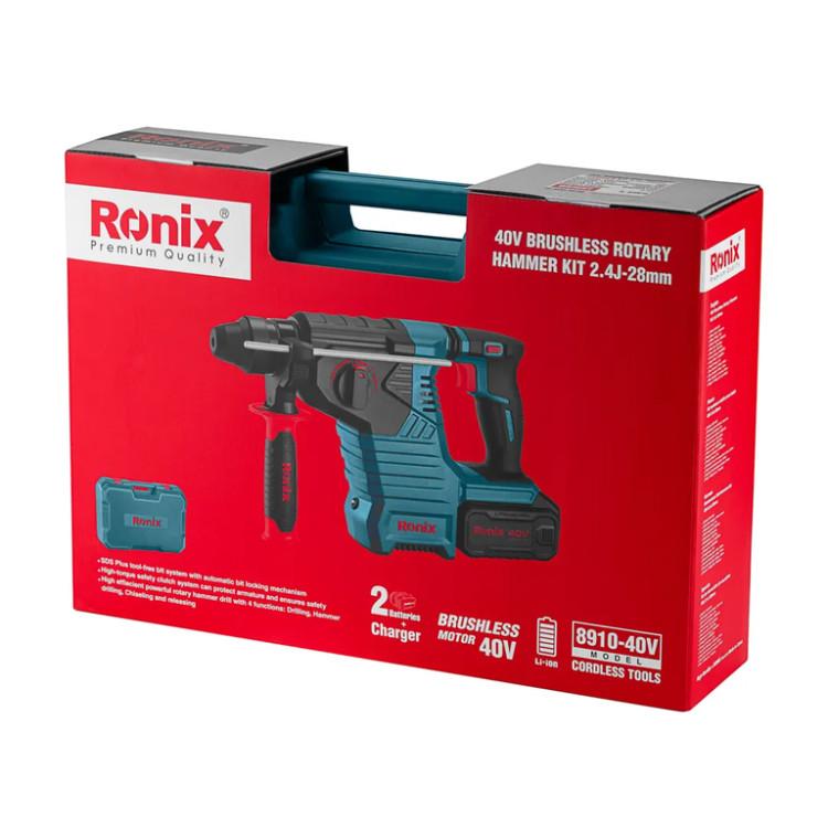 دریل بتن کن شارژی ۴۰ ولت براشلس رونیکس 8910-40V