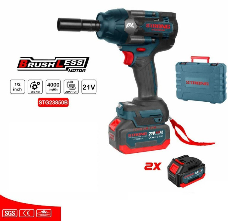 بکس شارژی براشلس 1/2 اینچ 21 ولت ۸۵۰ نیوتن استرانگ مدل STG23850B